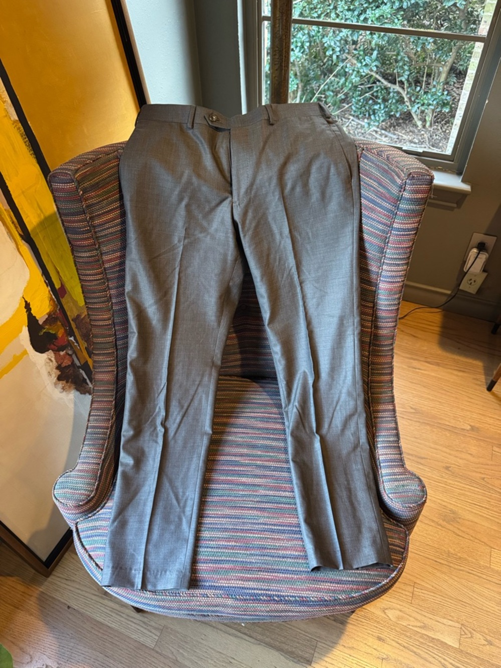 Custom Men's Gray Dress Trousers - Classic Tailored Fit